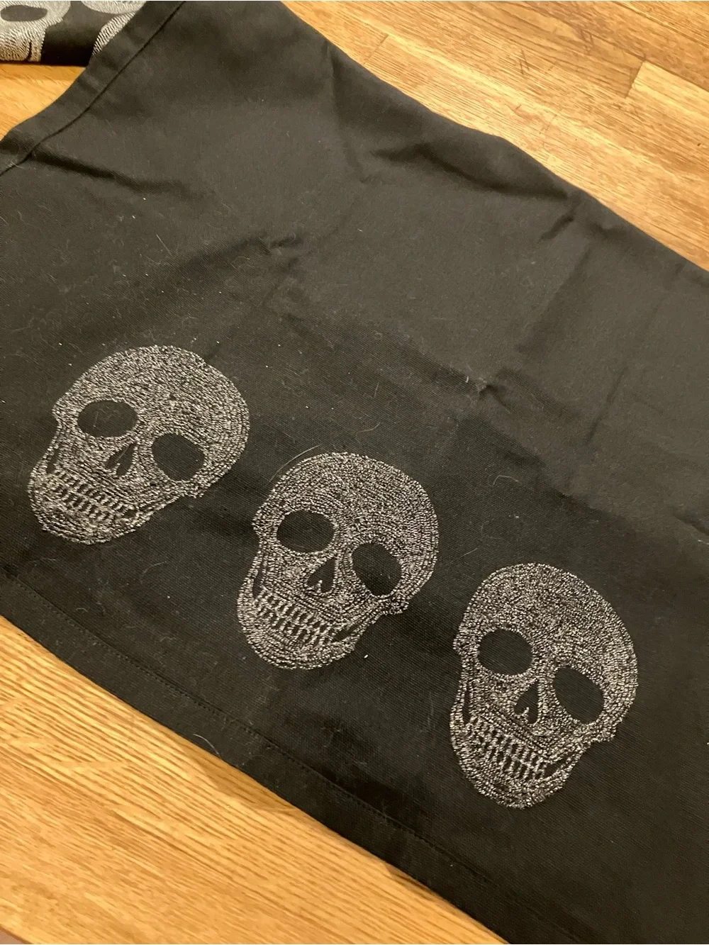 Crate & Barrel Skull Halloween Dish Towels